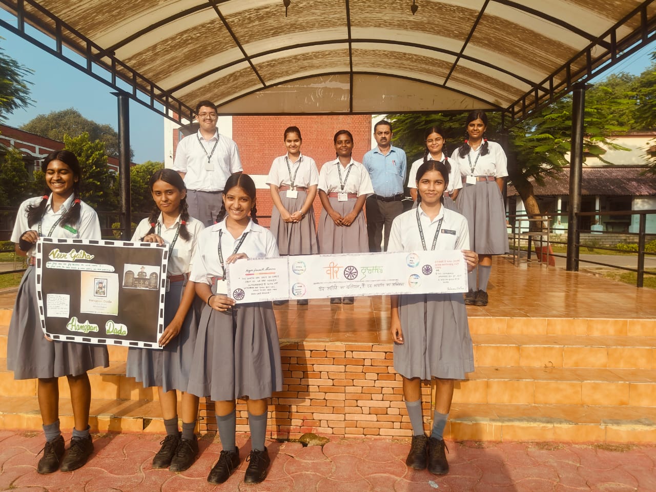 Assembly on veer gatha by XII D Hav Hangpan Dada